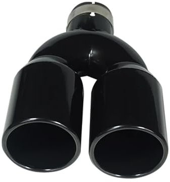 Rear Muffler Tip 1PCS Universal Double Rear Exhaust Tip Stainless Steel Tail Pipe Outlet Muffler Silencer Car Accessor Tail Throat Pipe