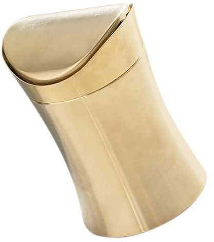 TOPPERFUN Poubelle Avec Couvercle Pour Bureau Et Cuisine Petite Poubelle De Table Acier Inoxydable Élégante