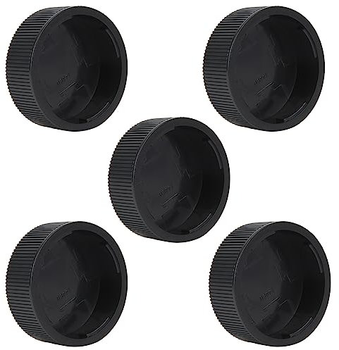 RASTKY 5 Pcs Schwarze Kunststoff -Heck -Objektivkappe, Staubdreckfingerabdrucksicher, Leichter Tragbar, Geeignet für M M6 7 8 LM Kamera, Bestehend aus Hochwertigem Kunststoffmaterial,