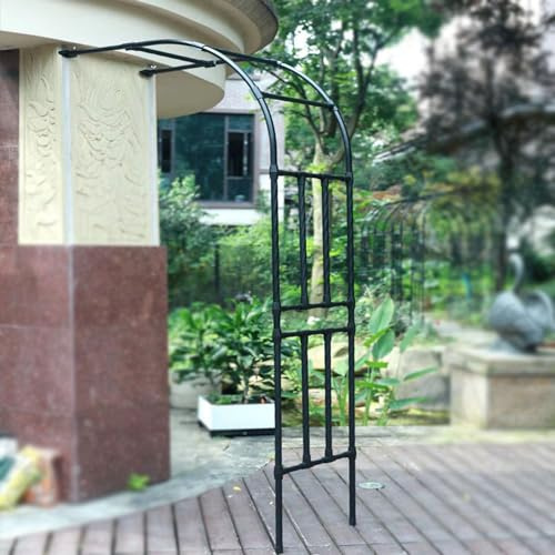 MNBVH Arco de jardín de Metal para Plantas de trepadora - Half Arch Trellis Arbor Ancho Ajustable de 60-300 cm Altura 240 cm - Decoración al Aire Libre