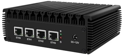 ANDAQI Micro Firewall Appliance, Mini PC, PFSense, Mikrotik, OPNsense, Untangle, VPN, Router PC, N5105, RJ02, 4 x 2.5GbE I225-V B3, HDMI, DP, 4 x USB, 0 RAM, 0 Storage, Barebone No System