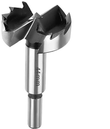 SUQIN 44mm Professional Foster Drill Bit, Round Shank foster Woodworking drill bit, Suitable For Drilling And Reaming, Length 90mm, Diameter 44mm