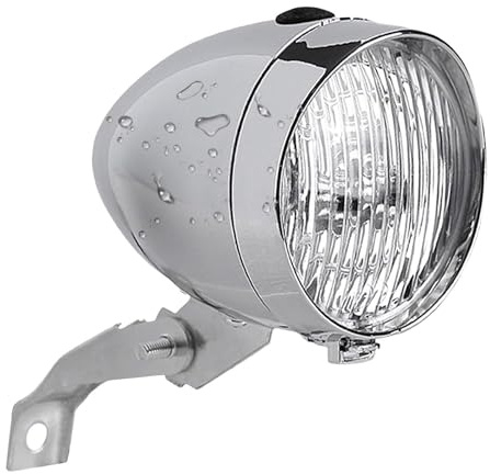 Cykel framljus - 3 LED ljus retro strålkastare, vattentät cykel strålkastare | nattridning tillbehör för pojkar, kvinnor, barn, flickor, skoter, vuxencykling, lampa r, Silver, Fare riferimento alla