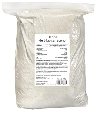 Harina de Trigo Sarraceno 5 kg Sin Gluten - 100% Pura - Ideal para Repostería y Panadería - MaxiVio