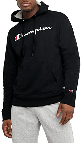Champion Herren Pullover Hoodie, Powerblend Fleece Midweight Hooded Sweatshirt für Männer, Beste Hoodies für Männer, Authentic C Script Kapuzenpullover (1er Pack)