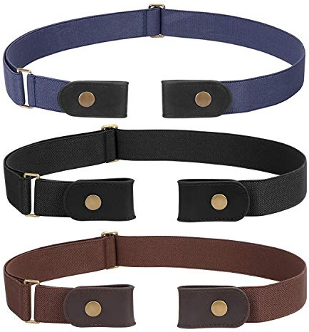 JasGood Ceinture sans boucle pour homme - Ceinture élastique invisible extensible et réglable - Sans boucle - Largeur 3,51 cm - Pour pantalon en jean, Für Hosengröße Size 100-155cm