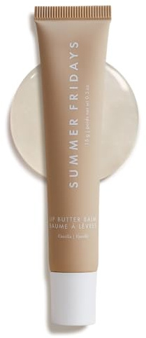 Summer Fridays Lip Butter Balm - Conditioning Lip Mask and Lip Balm for Instant Moisture, Shine and Hydration - Sheer-Tinted, Soothing Lip Care - Vanilla (.5 Oz)