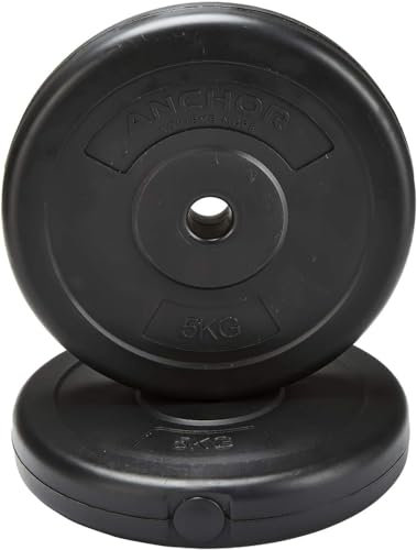 Weight plate disc vinyl (1 inch) weights set for lifting Dumbbell bars strength training home gym fitness workout 2.5kg, 5kg, 10kg, 20kg set (2.5kg x 4 = 10kg)