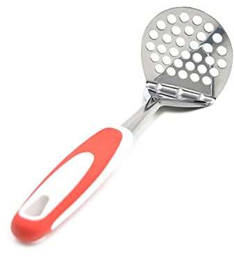 YXSH Potato Masher,Stainless Steel Mashed Potatoes Masher for Potato Bean Pumpkin-Red