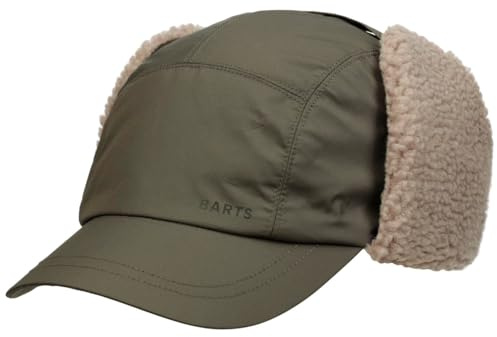 Barts Boise Cap mit Ohrenklappen Basecap Baseballcap Wintercap Ohrenschutz Damen/Herren - Schirm, Futter, Futter Winter Herbst-Winter - One Size Oliv