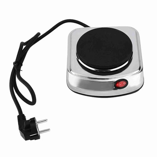 de calefacción de 500 W, calentador de café de placa para mini estufa quemador estufa eléctrica (enchufe EU 220-240V) mini taza que elabora el calentador de oficina/uso doméstico
