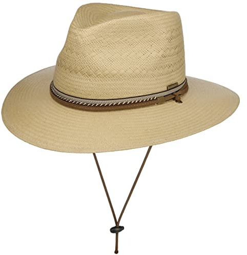 Stetson Ralcott Traveller Toyo Strohhut Naturfarbener Hut Ledergarniturband Klassischer Look Unisex Frühjahr Sommer Natur XXL (62-63 cm)