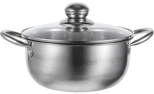 DOITOOL 1pc Stainless Steel Steamer Soup Pot Kitchen Supply for Induction Cooking Versatile Stockpot for Soups and Stews Mirror Polished Design Capacity