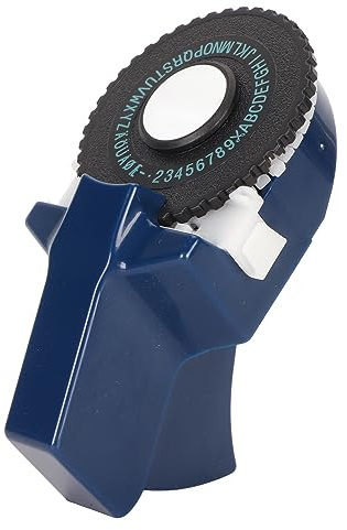 Haofy Etikettengravierer, Weit Verbreiteter Manueller Etikettendrucker, Ergonomisches Design mit Bändern Zum Basteln (Dunkelblau)