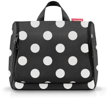 reisenthel toiletbag XL dots White - praktischer Kulturbeutel mit Haken, wasserabweisendes Material
