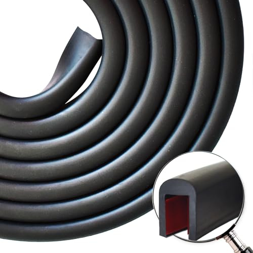 Kantenschutz Gummi, Kantenschutzprofil, Kantenschutz Blech, für Bordkanten von 3 mm bis 4,8mm, EPDM, Kleber innen, flexibel und langlebig, ideal zum Schutz von Aluminium - und Metallkanten. 3 Meter.