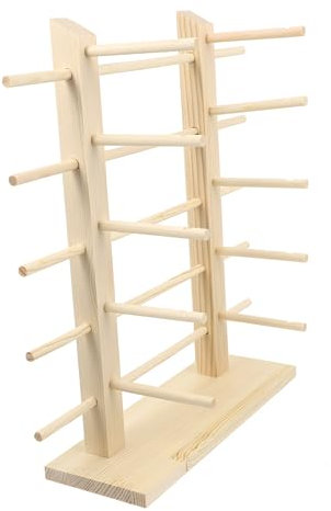 DEARMAMY Sonnenbrillenhalter Massivholz Retro Brillenständer Mit 10 Fächern Brillenorganizer Für Zuhause Und Schaufenster