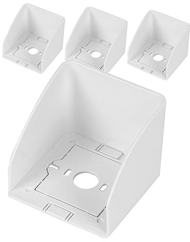 DOITOOL 4pcs Socket Protective Cover Outdoor Weatherproof Outlet Covers for Electrical Junction Box Shield