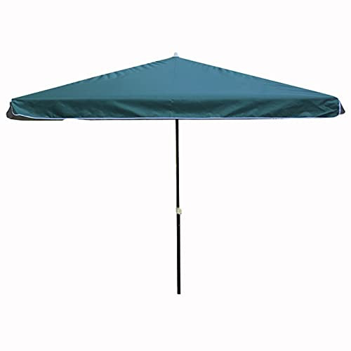 Garden Umbrella 2 M X 1.8 M Rectangle Garden Shade Umbrella,Outdoor Sun Umbrella Market Table Parasol with Height Adjustable Pole,No Base