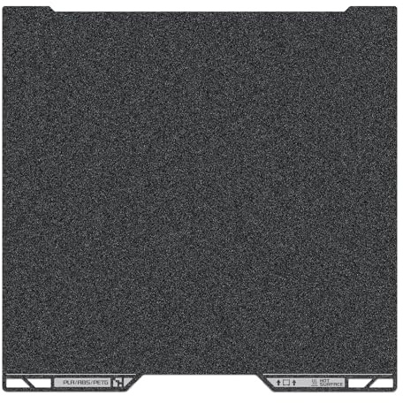 HIKUDIY Vassoio da costruzione in PEI nero strutturato 355x346 mm, piastra in acciaio a molla per letto stampa stampanti 3D Bambu Lab H2D