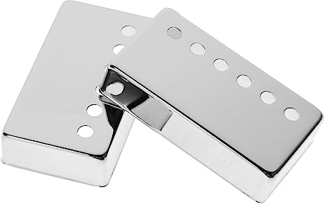 Toddmomy 2stücke Gitarren-tonabnehmer-abdeckungen Gitarren Silber Ersatz-tonabnehmerabdeckungen Mit Polabstand Kompatibel Mit -tonabnehmern
