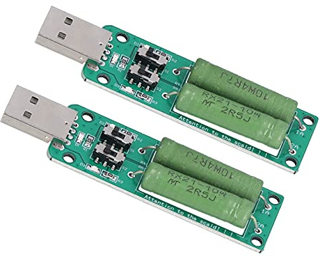 2 Pack USB Electronic Load, Adjustable Constant Current Discharge Tester 3A 2A 1A for Testing Power Bank Charger Capacity, USB Load Tester