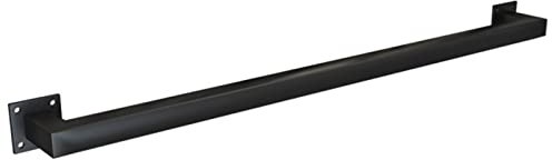 Kit de pasamanos de escalera interior personalizable (1 pieza, de 50 a 60 cm) - Barandillas de seguridad de hierro forjado(Black,380cm)