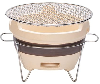 FewNvWa 3 Pièces Réchaud à Barbecue Four de Pique-Nique Gril à Charbon Poêle Japonais en Ventilé Adapté pour Les Repas en Plein Air et Le Jardin, M