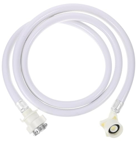 AUTSUPPL Tubo di Alimentazione Lavatrice Estensibile 2 Metri in Pvc Raccordo in Acciaio Inox per Scarico senza Ostacoli e Ritorno Automatico alla Forma Originale