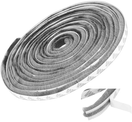 Bande Autoadhésive Anti-Courant d'Air 9x9mm Gris 10 Métres, Protection Efficace pour Portes et Fenêtres, Économie d'Énergie