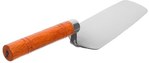 Ipetboom Truelle à Plâtrer en Acier Inoxydable 45 CM Lame Ronde Épaisse Outil Professionnel pour Maçonnerie Finition Béton et Carrelage Kit Truelle de Plâtrerie Polyvalente pour