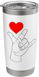 I Love You Sign Language I Love You ASL Stainless Steel Insulated Tumbler