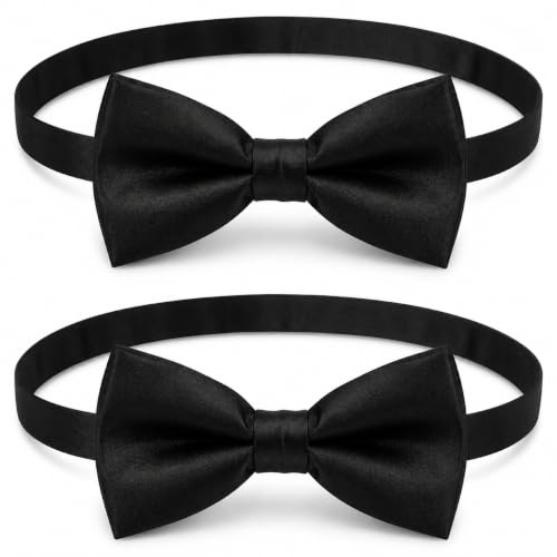 Pre Tied Bow Ties for Men Satin, for Wedding Party Meeting and Performance | Men's Pre-Tied Bow Tie, Adjustable Neck Size, Satin Fabric, Suitable for Adults Kids Pets, Formal Wedding Party Essential