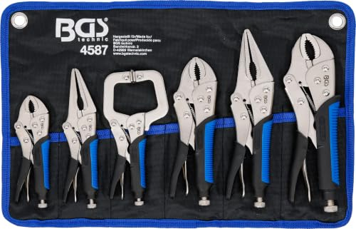 BGS 4587 | griptångsats | 6 st. | inklusive väska | låstång/klämtång
