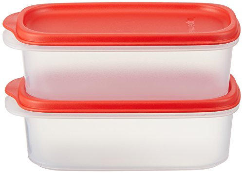 Tupperware Smart Saver contenitore set 500 ml Red Seal / Transparent Base