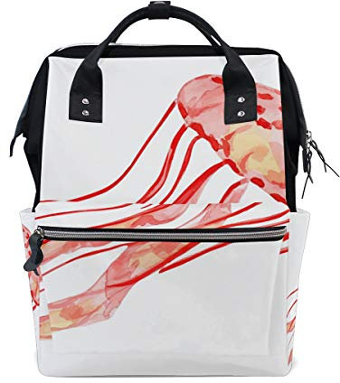 MONTOJ Reisetasche mit Quallen, Canvas, Rot One Size 1