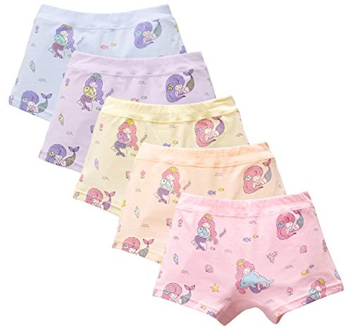 XPXGMT 5 Packa Tecknade Djur Flickor Tjejer Underkläder Bomull Barn Baby-flickor Boxershorts 8-10 år