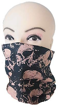 lordies Multifunktionstuch Schlauchtuch Halstuch Loop Motorrad Mundschutz Schal Totenkopf Skull