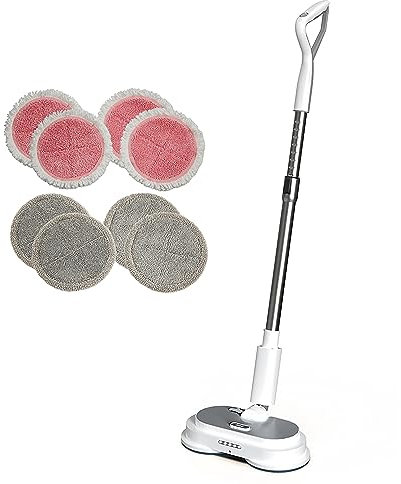 AirCraft Home PowerGlide City+ | Hard Floor Cleaner And Polisher | Good Housekeeping Institute Approved | Compact, Cordless and Rechargeable | With 8 Machine-Washable Microfibre Pads