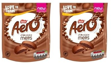 Aero Milchschmelzbeutel für Schokolade, 92 g, 2 Stück