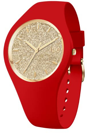Ice-Watch - ICE glitter Red passion - Rote Damenuhr mit Silikonarmband - 021080 (Medium)