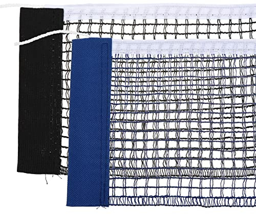 PATIKIL Tischtennisnetz Ersatz, 2 Stück Ping Pong Netz String Spannausrüstung Zubehör PE für drinnen und draußen, Schwarz Blau