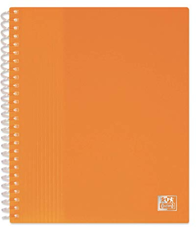 OXFORD Karteikarte A5 School Life für 80 Seiten / 40 Hüllen, Polypro, Orange