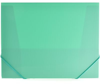 Mappe mit Gummiverschluss, speziell für Zeichenblock, REF.53511, Rücken 1 cm, sehr robustes Material von Colorline by Office Box, 100 % recycelbares Polypropylen (Türkis)