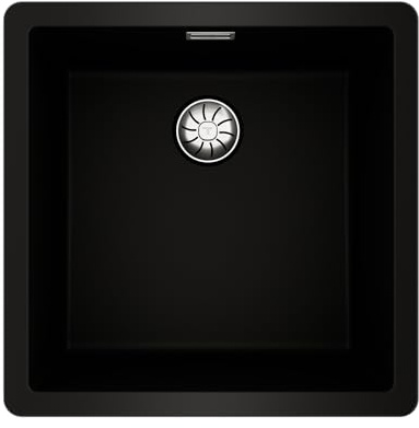 TEKA Fregadero Tegranite+ 1 Cubeta, Doble Instalación, Resistente a Impactos, No Poroso, Desagüe con Válvula, Profundidad 20cm, Mueble 50cm, Modelo Radea R10 40.40 M-TG