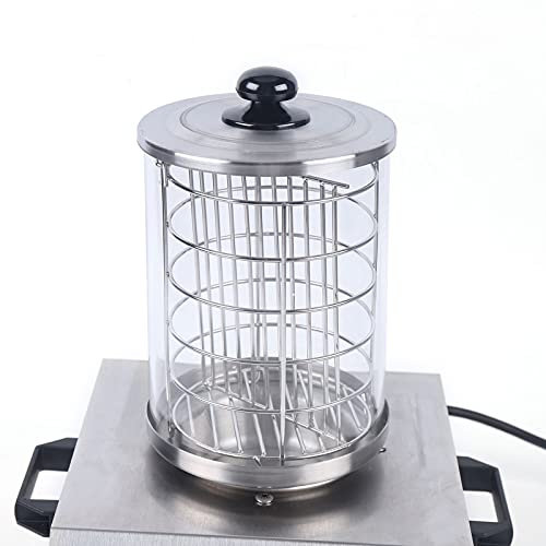 350W Appareil à Hot Dog, contrôle de température 0-85 °C, Chauffe-saucisses de Acier inoxydable Chauffe-saucisses cuiseur de saucisses pro, argent