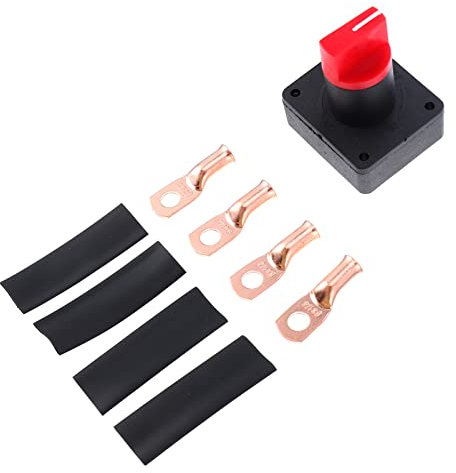 Kisangel 300a Batterie Trennschalter Power Cut off Mit Abs Gehäuse Und Schrumpfschläuchen Stromunterbrechung Für Auto Boot Camper Lkw Batterieleistung Sichern