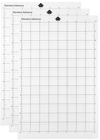 Sunydog 3PCS Cutting Mat for Silhouette Portrait,Ersatz-Schneidematte transparente selbstklebende Matte mit Messgitter 8 x 12 Zoll für Silhouette Cameo Explore Plotter-Maschine 3PCS