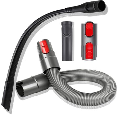 Schlauch Verlängerung + Flexible Fugendüse + Adapter Zubehör für Dyson V7 V8 V10 V11 V15 Staubsauger, Verlängerungsschlauch Staubsauger Ersatzschlauch Zubehör, für die Reinigung von Ecken und Lücken
