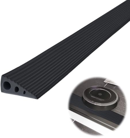 Türschwellenrampen, 100x6.5x2.5CM Schwellenrampe, PVC Rollstuhlrampe, rutschfeste Oberfläche, Gummirampe Auffahrrampe Schwellenrampe für Rollstuhl, Kinderwagen, Rollator oder e Scooter